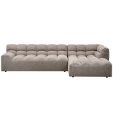 ALLURE CHAISE LONGUE RECHTS GEWEVEN STOF KLEI MELANGE