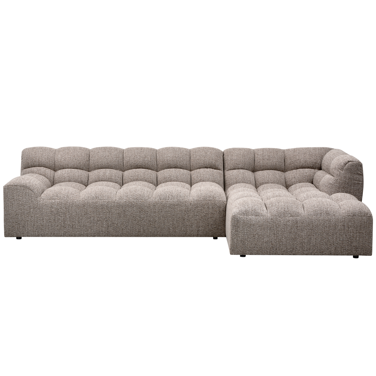 ALLURE CHAISE LONGUE RECHTS GEWEVEN STOF KLEI MELANGE