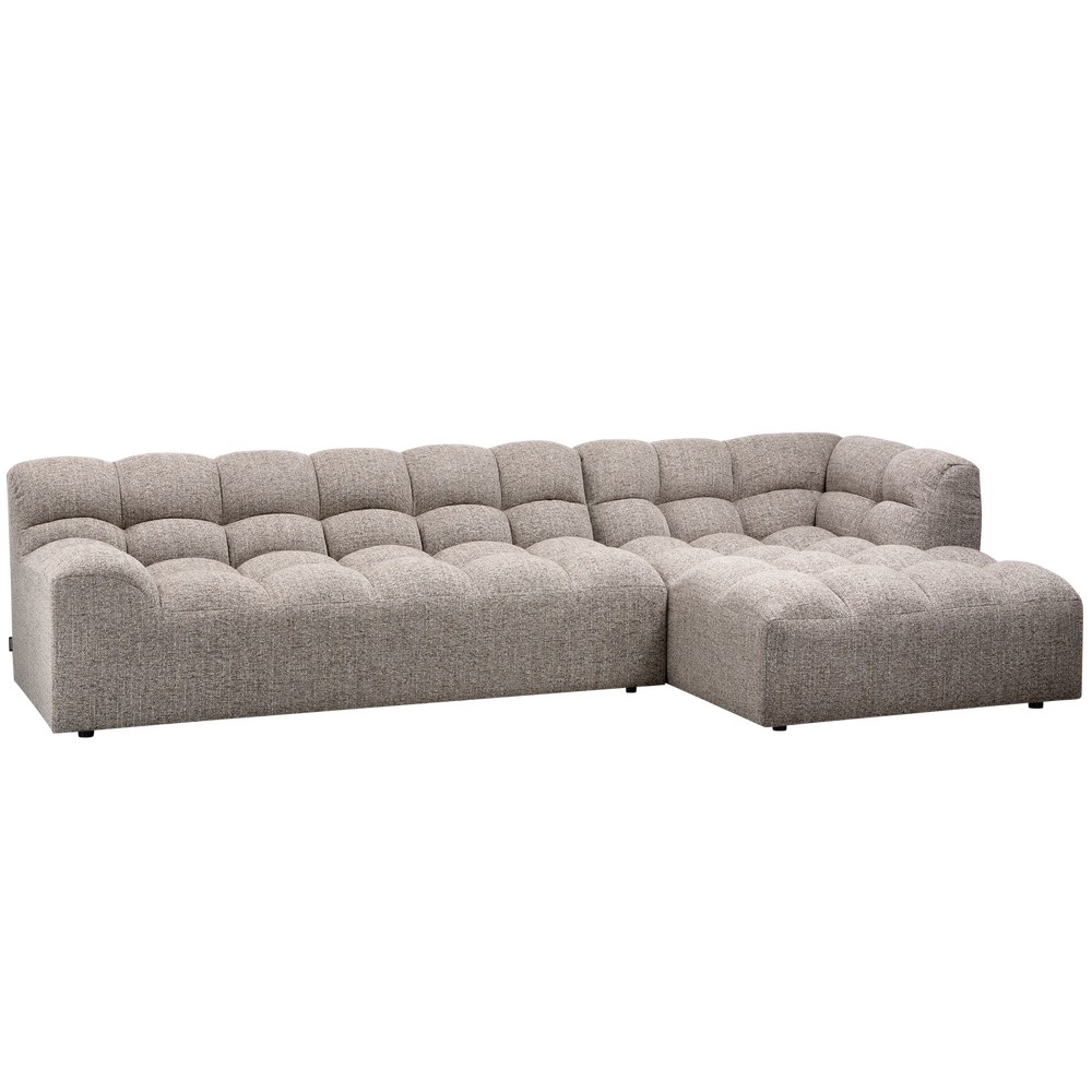 ALLURE CHAISE LONGUE RECHTS GEWEVEN STOF KLEI MELANGE