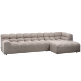 ALLURE CHAISE LONGUE RECHTS GEWEVEN STOF KLEI MELANGE