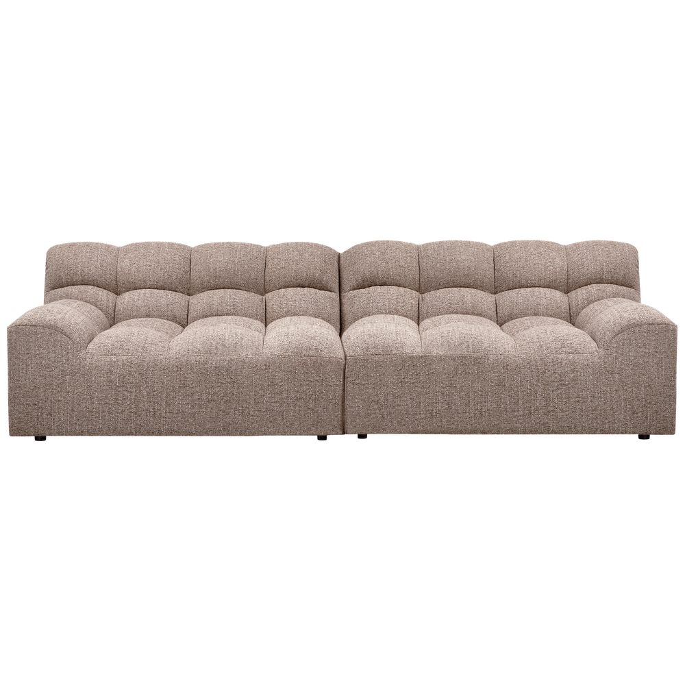 ALLURE 3-ZITS BANK GEWEVEN STOF BRUIN MELANGE