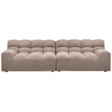 ALLURE 3-ZITS BANK GEWEVEN STOF BRUIN MELANGE