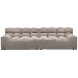 ALLURE 3-ZITS BANK GEWEVEN STOF KLEI MELANGE