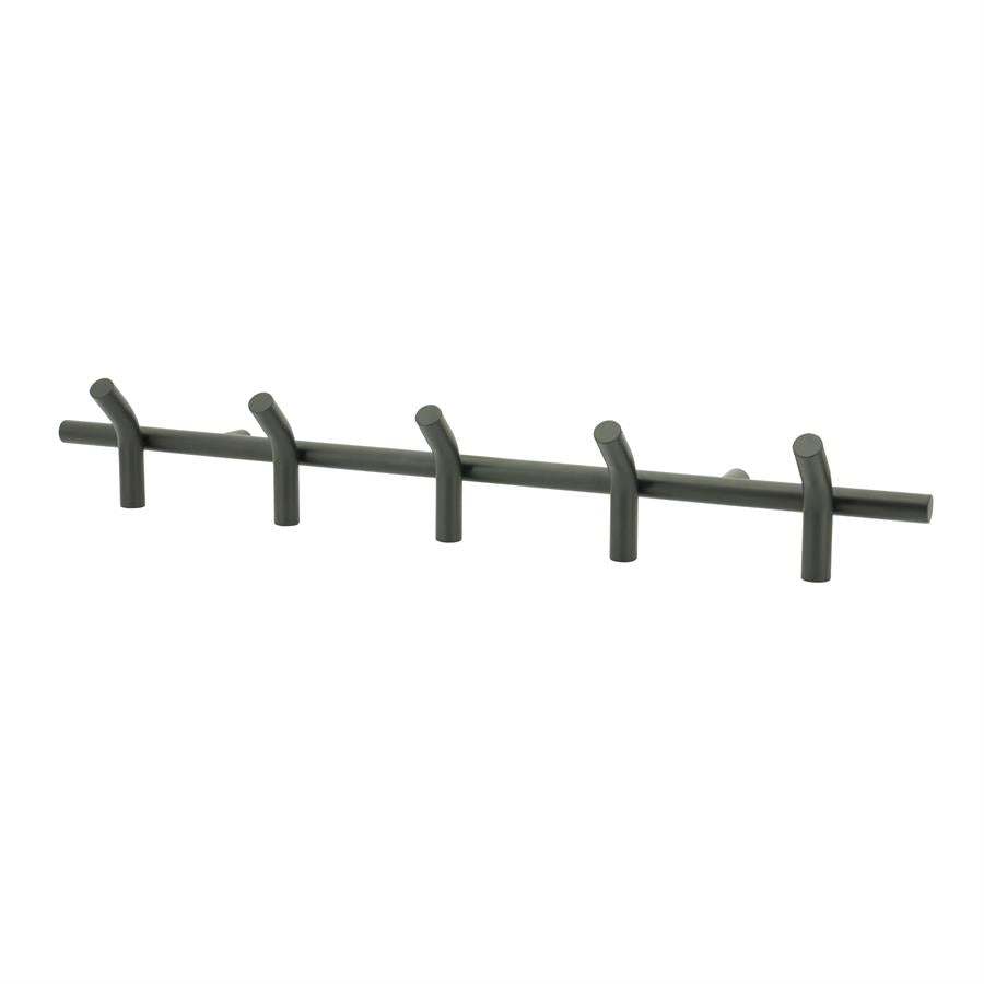 Wall coat rack Matto 5 haken zwart - By-Boo