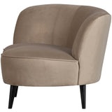 SARA LOUNGE FAUTEUIL LINKS VELVET KHAKI