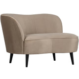 SARA LOUNGE FAUTEUIL LINKS VELVET KHAKI