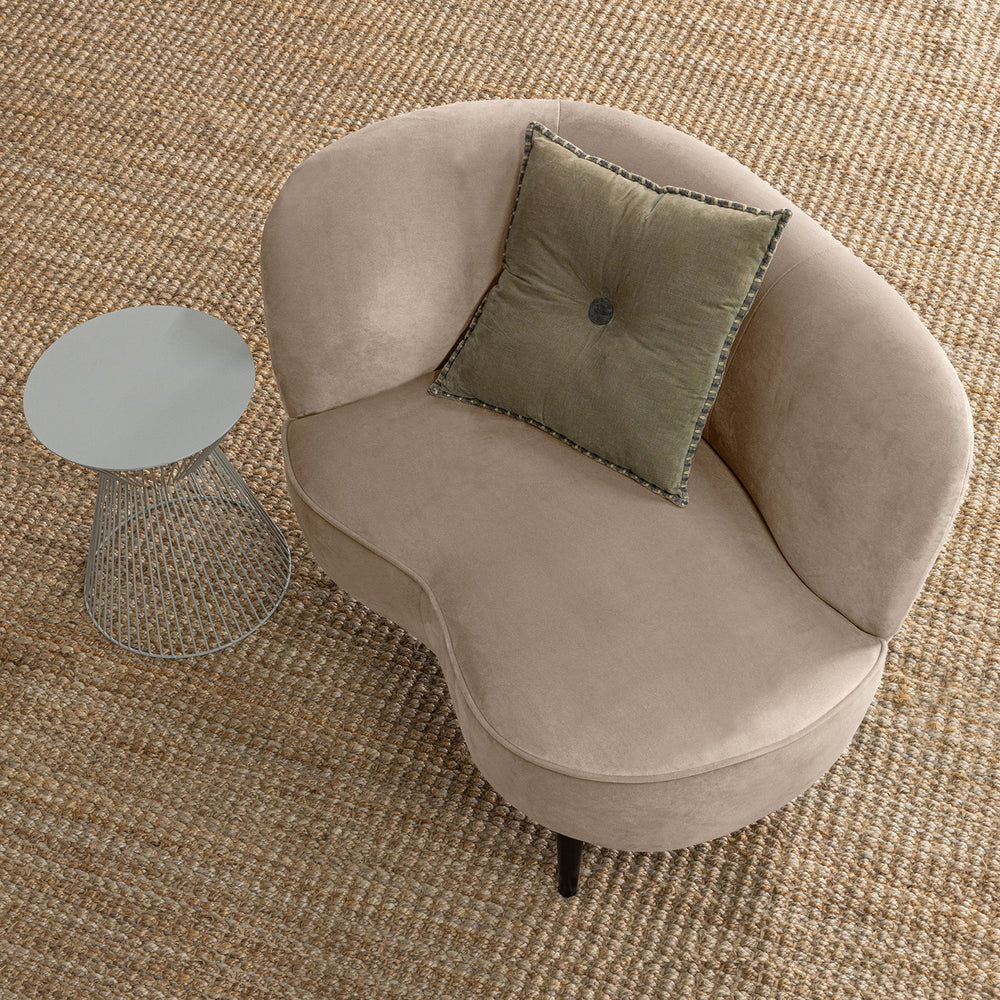 SARA LOUNGE FAUTEUIL LINKS VELVET KHAKI