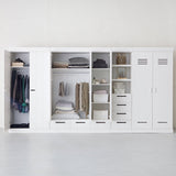 CONNECT 3-DEURS KLEDINGKAST + LADE WIT [fsc]