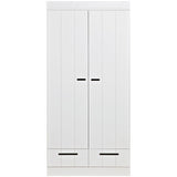 CONNECT 2-DEURS KLEDINGKAST + LADE WIT [fsc]