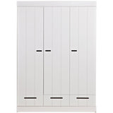 CONNECT 3-DEURS KLEDINGKAST + LADE WIT [fsc]