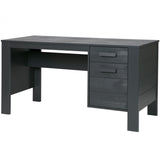 WOOOD - Dennis bureau grenen geborsteld steel grey [FSC]