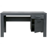 WOOOD - Dennis bureau grenen geborsteld steel grey [FSC]