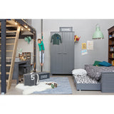WOOOD - Dennis bureau grenen geborsteld steel grey [FSC]