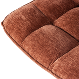 JOUKE DRAAIFAUTEUIL CHENILLE STRUCTUUR ROESTBRUIN [fsc]