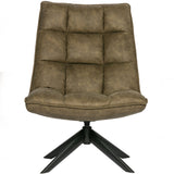 JOUKE DRAAIFAUTEUIL LEERLOOK GROEN