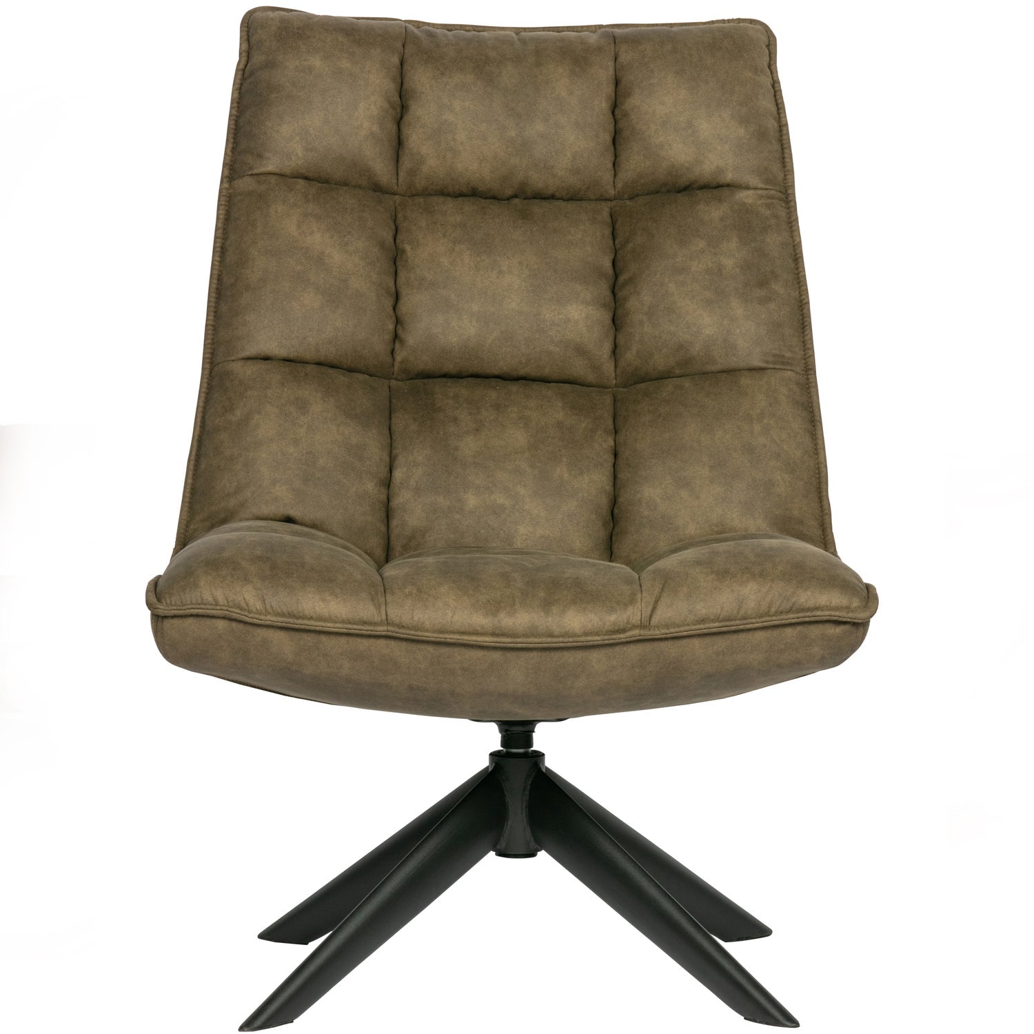 JOUKE DRAAIFAUTEUIL LEERLOOK GROEN