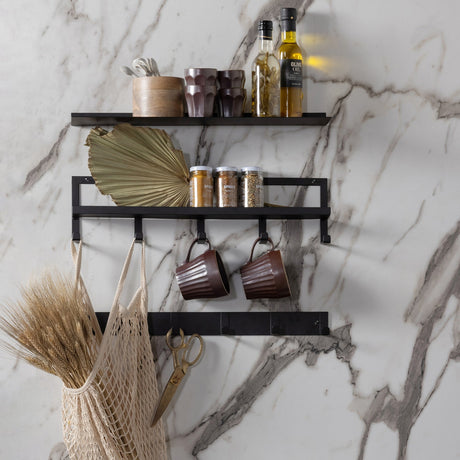 QUINN KAPSTOK 5 HAKEN METAAL ZWART