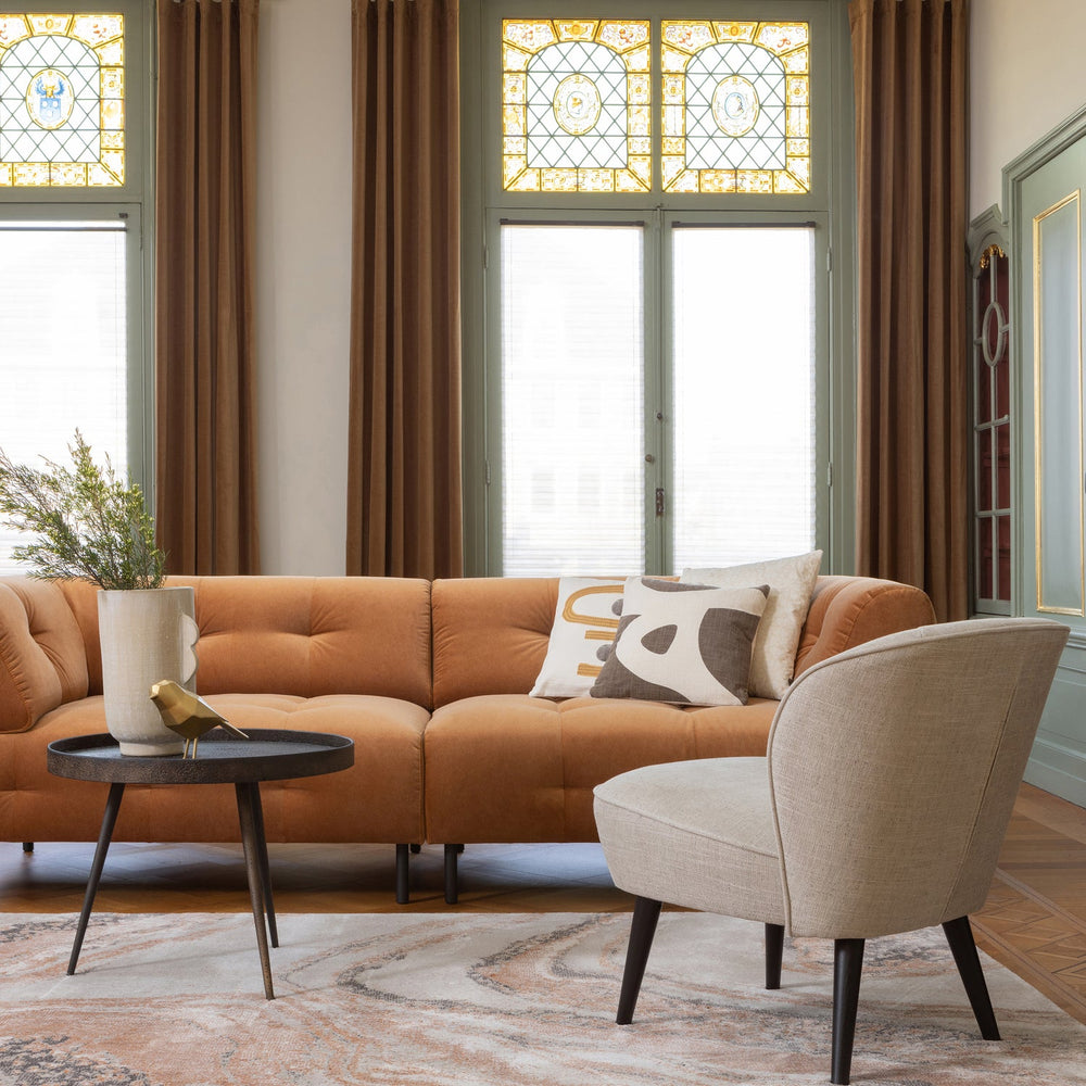 BOUNDS BIJZETTAFEL L HOUT/METAAL ANTIQUE GOUD 44XO58 CM