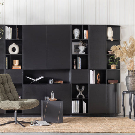 FINCA OPBERGKAST ROND LINKS 78 CM GRENEN DIEPZWART [fsc]