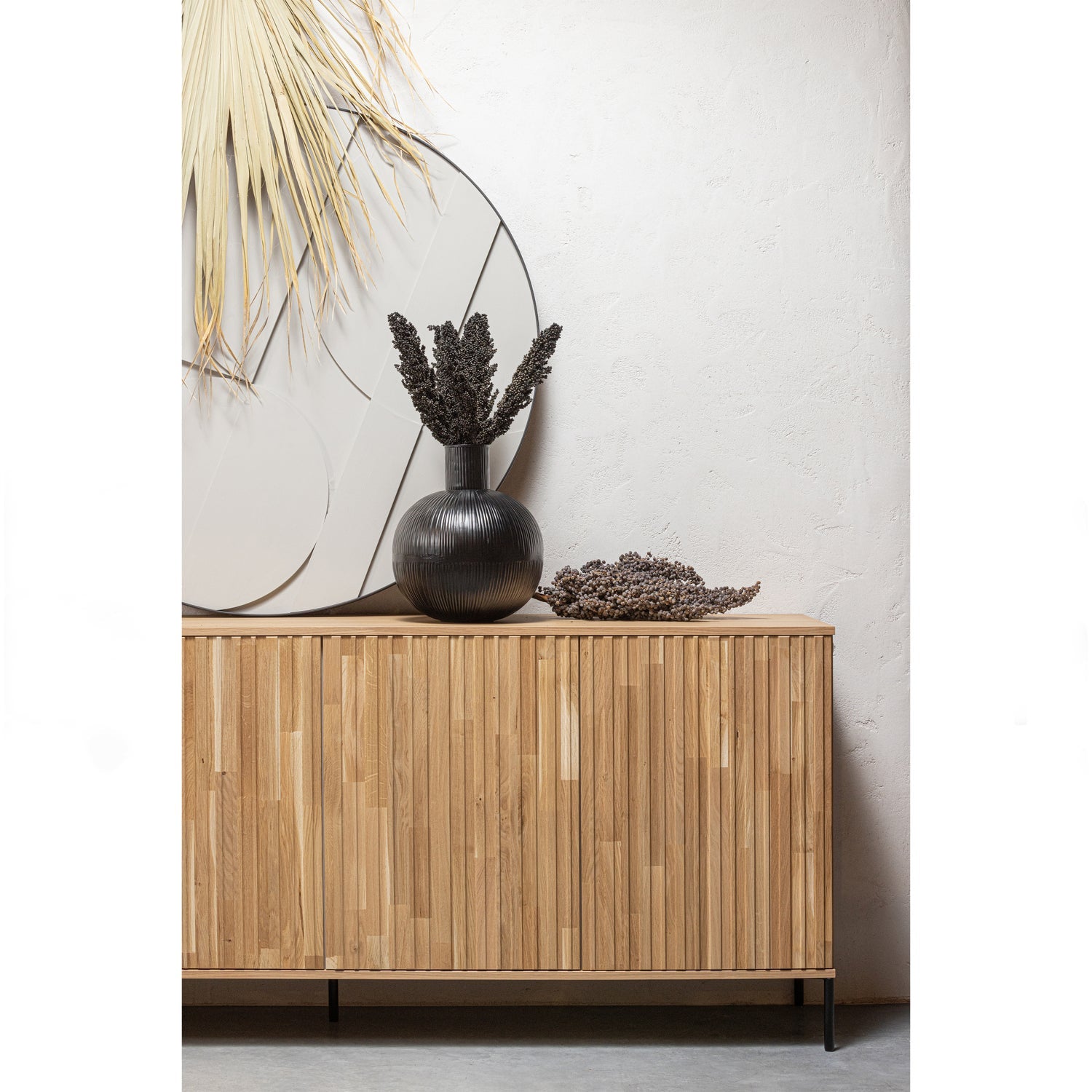 NEW GRAVURE DRESSOIR 200 CM EIKEN BLANKE LAK [fsc]