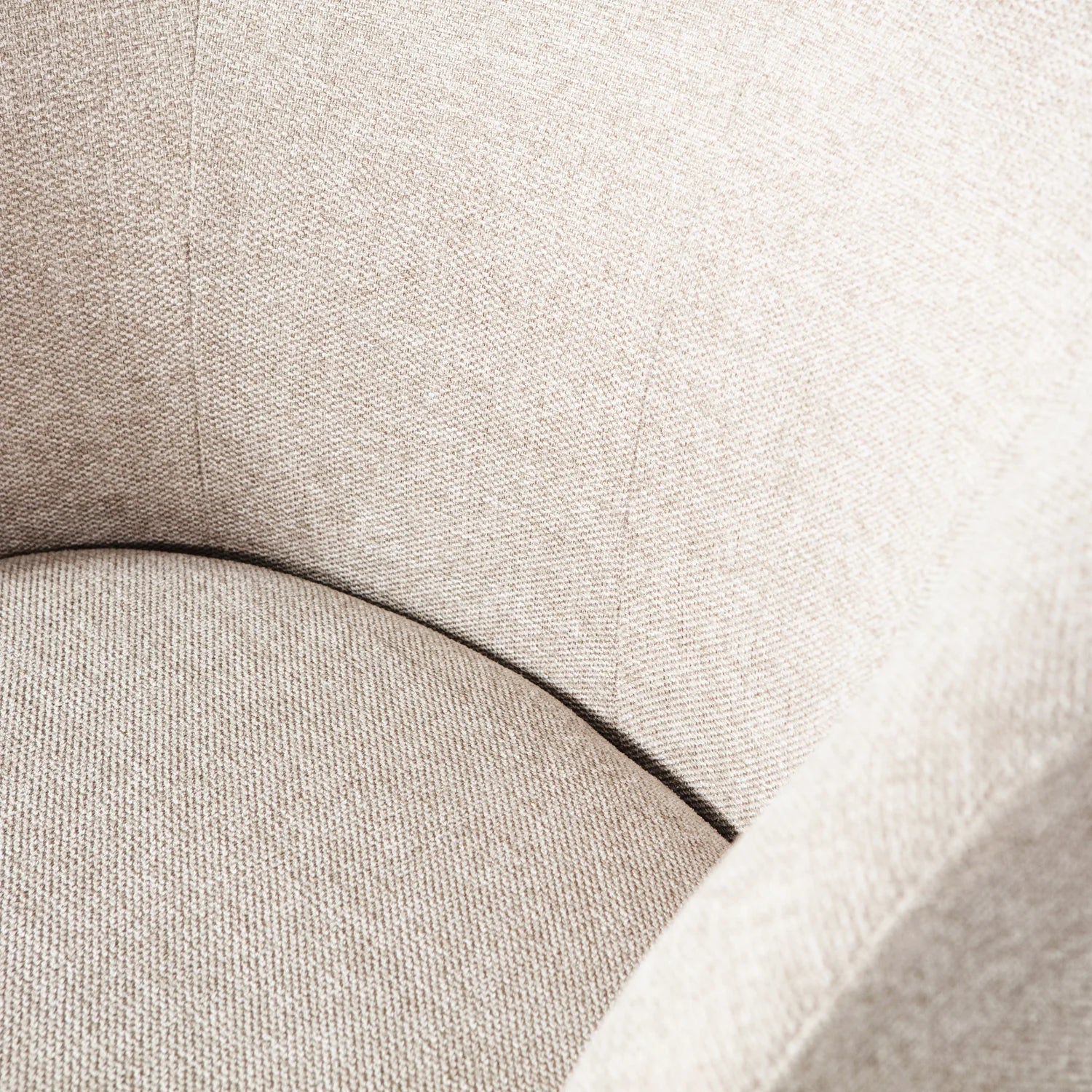 WOOOD - Serra draaifauteuil geweven stof off white