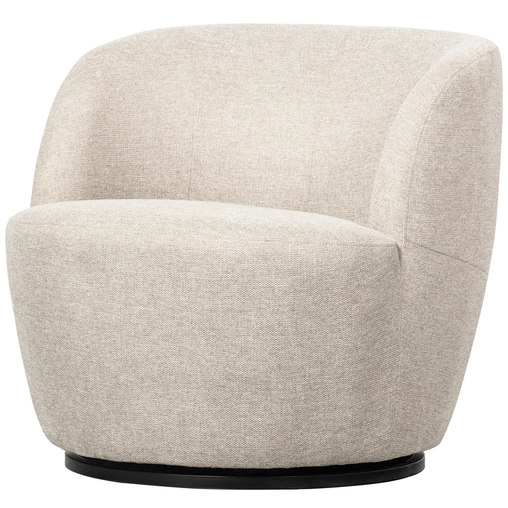 WOOOD - Serra draaifauteuil geweven stof off white