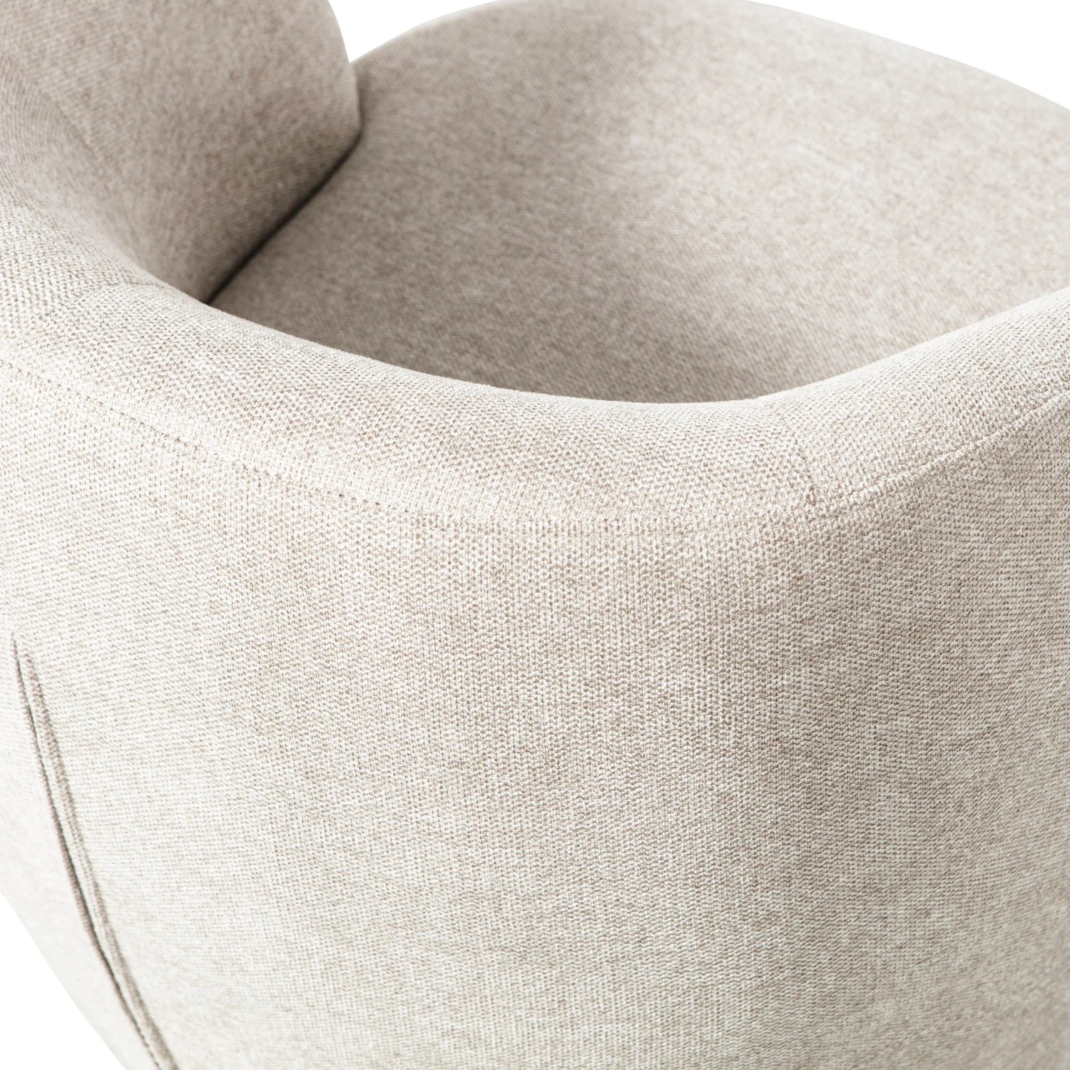 WOOOD - Serra draaifauteuil geweven stof off white