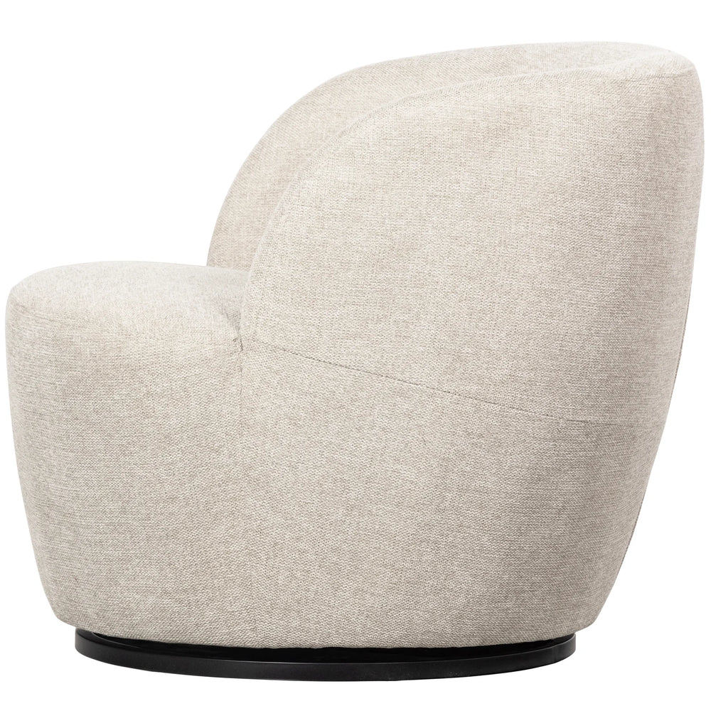WOOOD - Serra draaifauteuil geweven stof off white