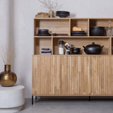 NEW GRAVURE DRESSOIR 200 CM EIKEN BLANKE LAK [fsc]