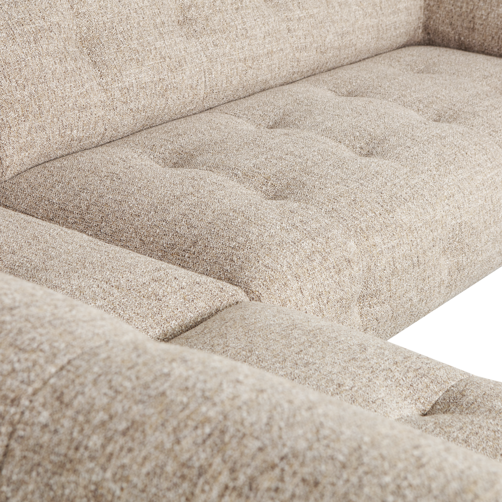 LLOYD HOEKBANK LINKS GROF GEWEVEN NATUREL MELANGE