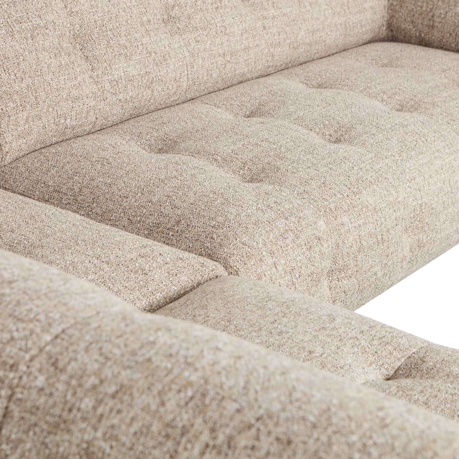 LLOYD HOEKBANK LINKS GROF GEWEVEN NATUREL MELANGE