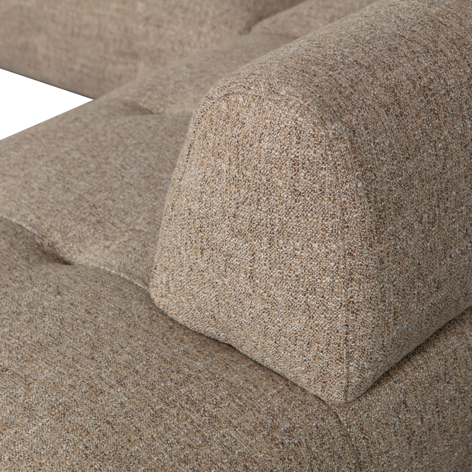 LLOYD HOEKBANK RECHTS GROF GEWEVEN BRUIN MELANGE