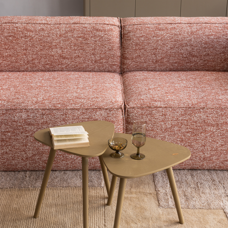 NILA BIJZETTAFELS HOUT MUD - SET VAN 2