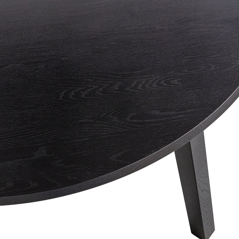 LANGE JAN UITSCHUIFBARE EETTAFEL ROND EIKEN BLACKNIGHT [fsc]