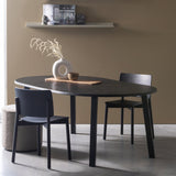 LANGE JAN UITSCHUIFBARE EETTAFEL ROND EIKEN BLACKNIGHT [fsc]