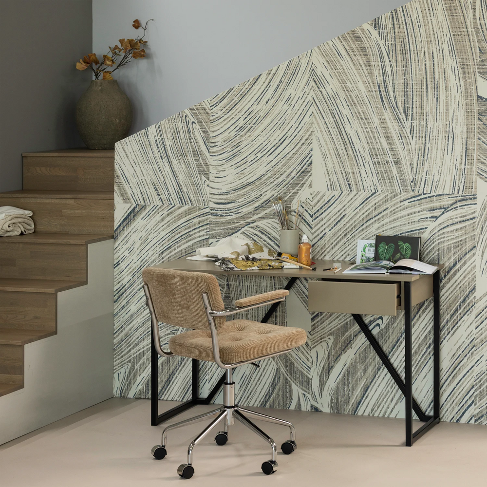 WOOOD - Kova bureaustoel geweven ribstof donkerzand