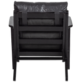 HOUSTON FAUTEUIL LEER/HOUT ZWART