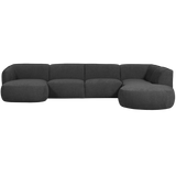 POLLY BANK U-VORM RECHTS GRIJS