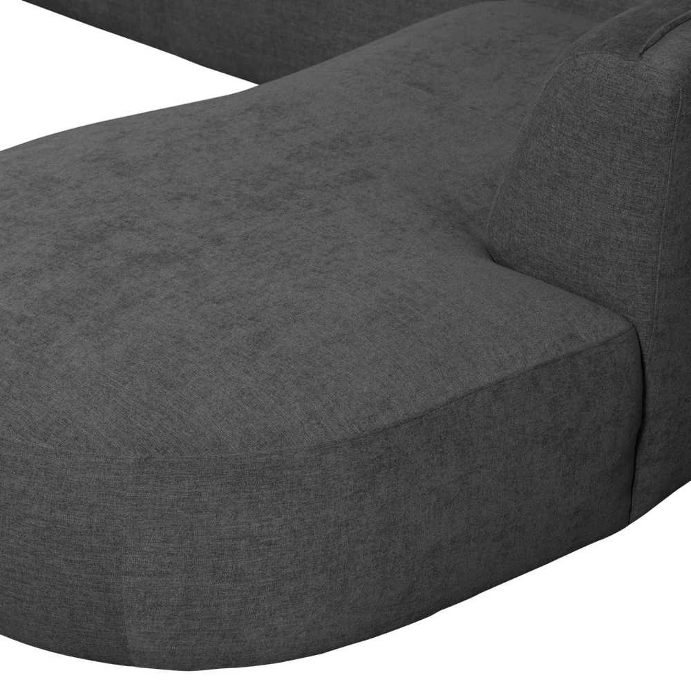 POLLY BANK U-VORM RECHTS GRIJS