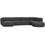 POLLY BANK U-VORM RECHTS GRIJS