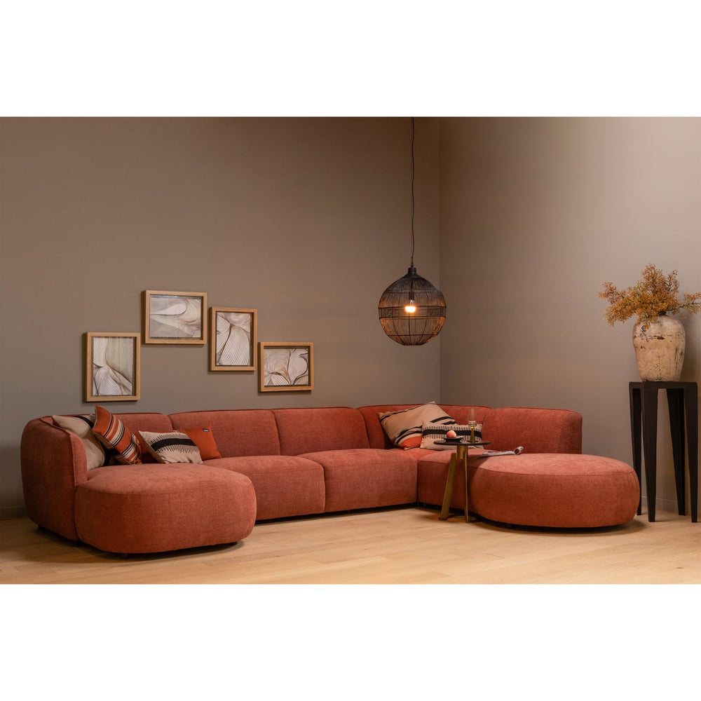 POLLY BANK U-VORM RECHTS ROZE