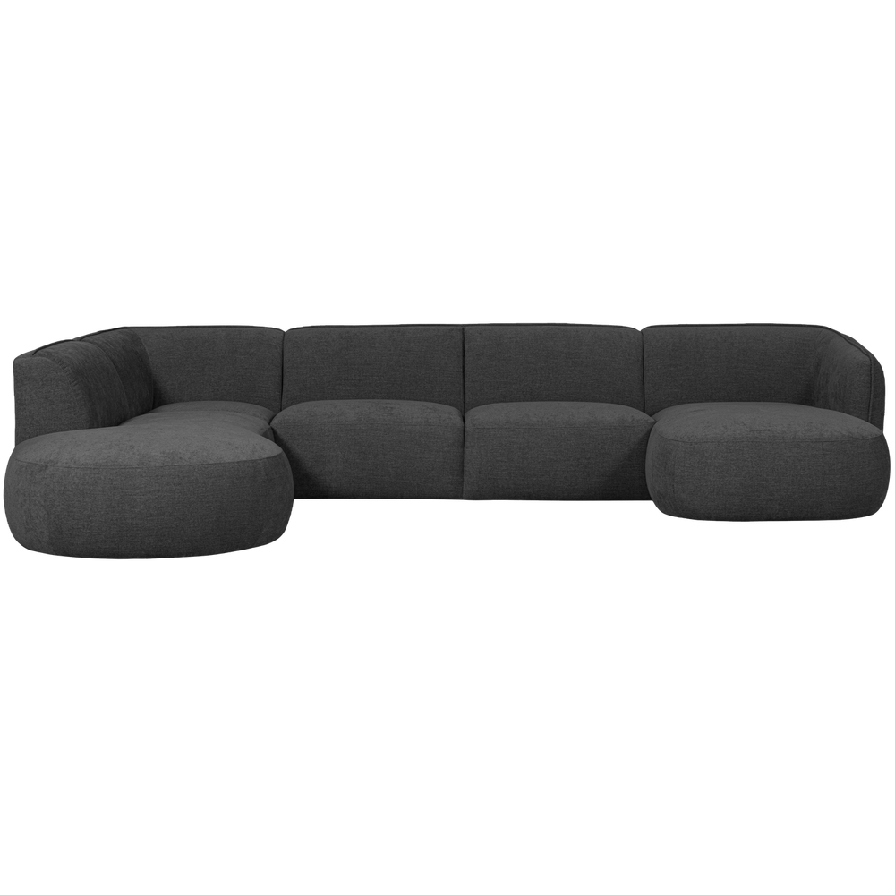 POLLY BANK U-VORM LINKS GRIJS