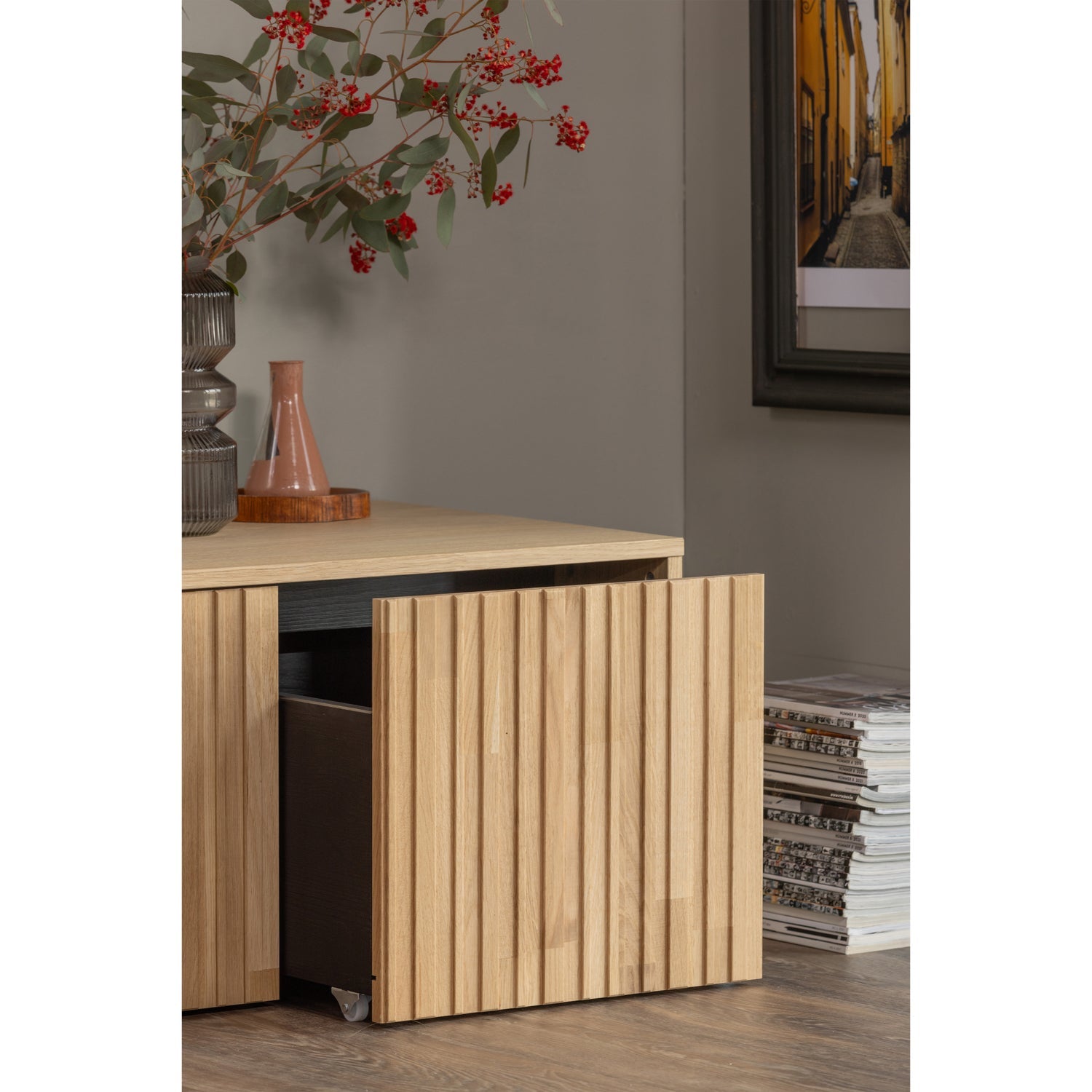 NEW GRAVURE KISTBANK EIKEN BLANKE LAK [fsc]