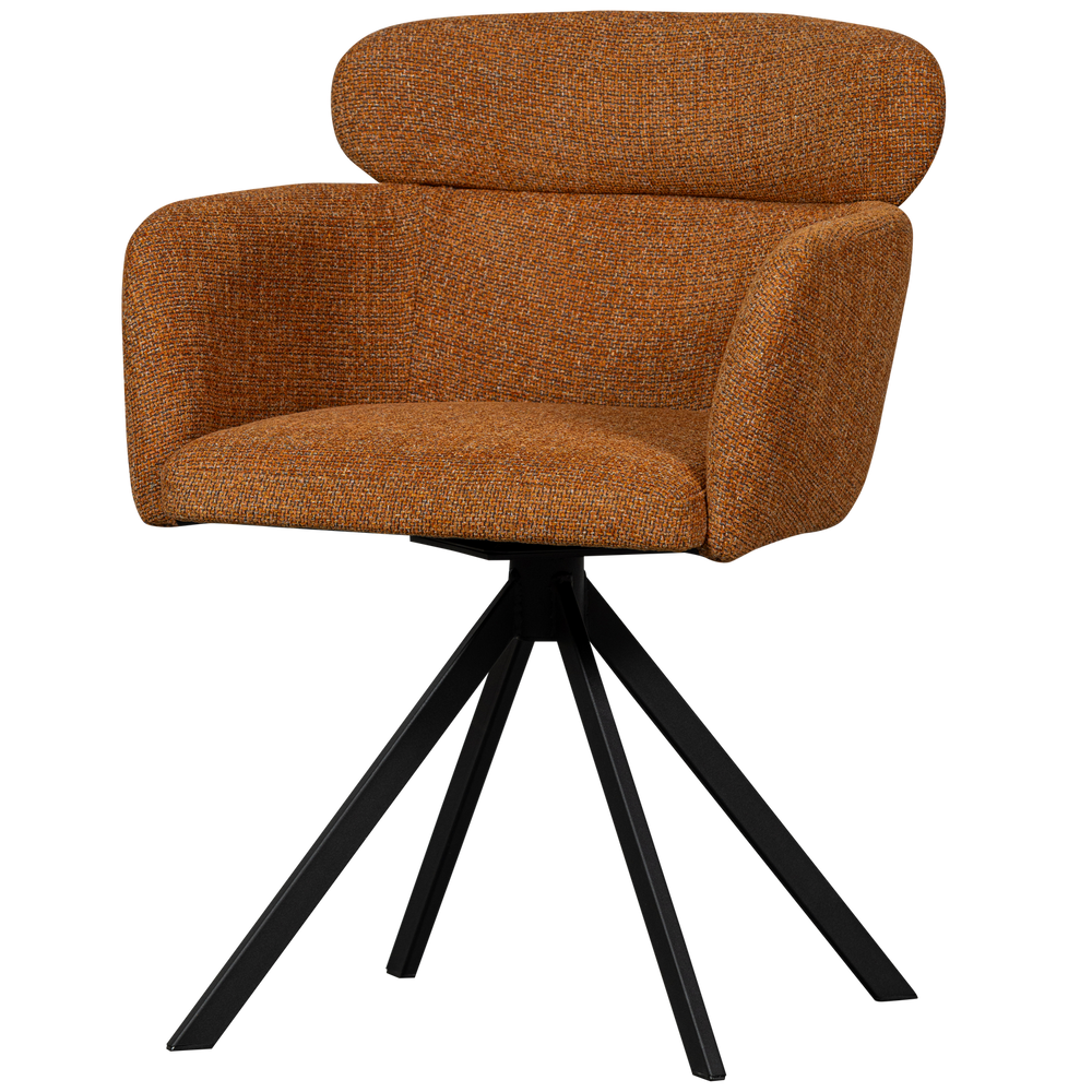 FENNE DRAAIBARE EETKAMERSTOEL GEWEVEN STOF GINGER