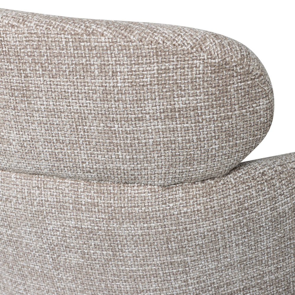 FENNE DRAAIBARE EETKAMERSTOEL GEWEVEN STOF NATUREL