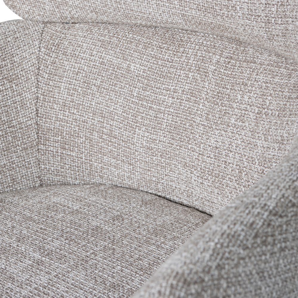 FENNE DRAAIBARE EETKAMERSTOEL GEWEVEN STOF NATUREL