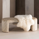 JACOB GESTOFFEERD BANKJE STREEP DESSIN NATUREL [fsc]