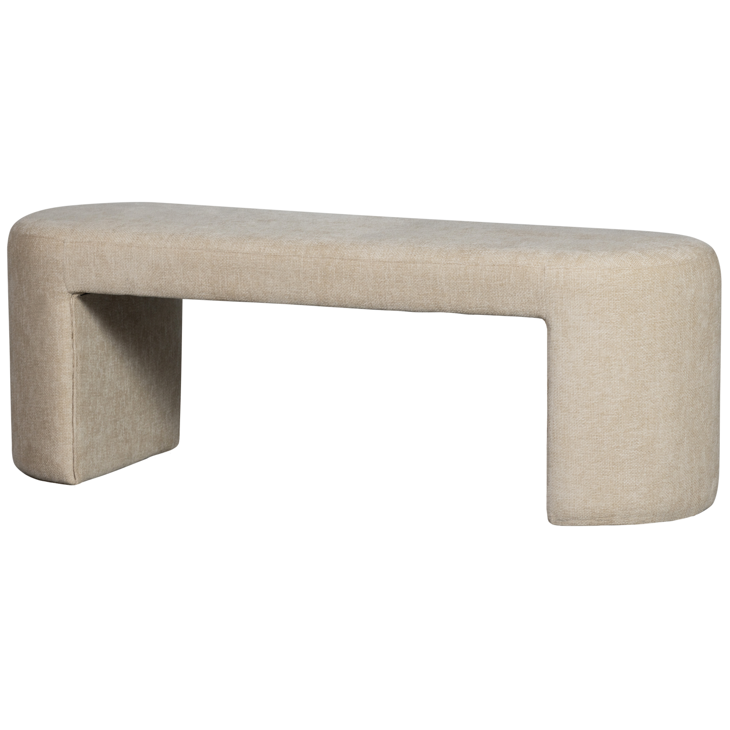 JACOB GESTOFFEERD BANKJE NATUREL