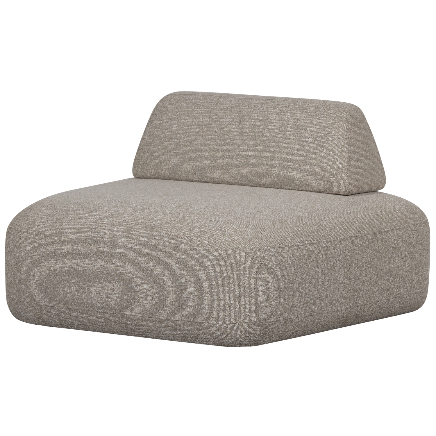 STERCK FAUTEUIL MET VERPLAATSBARE RUGLEUNING BOUCLE NATUREL