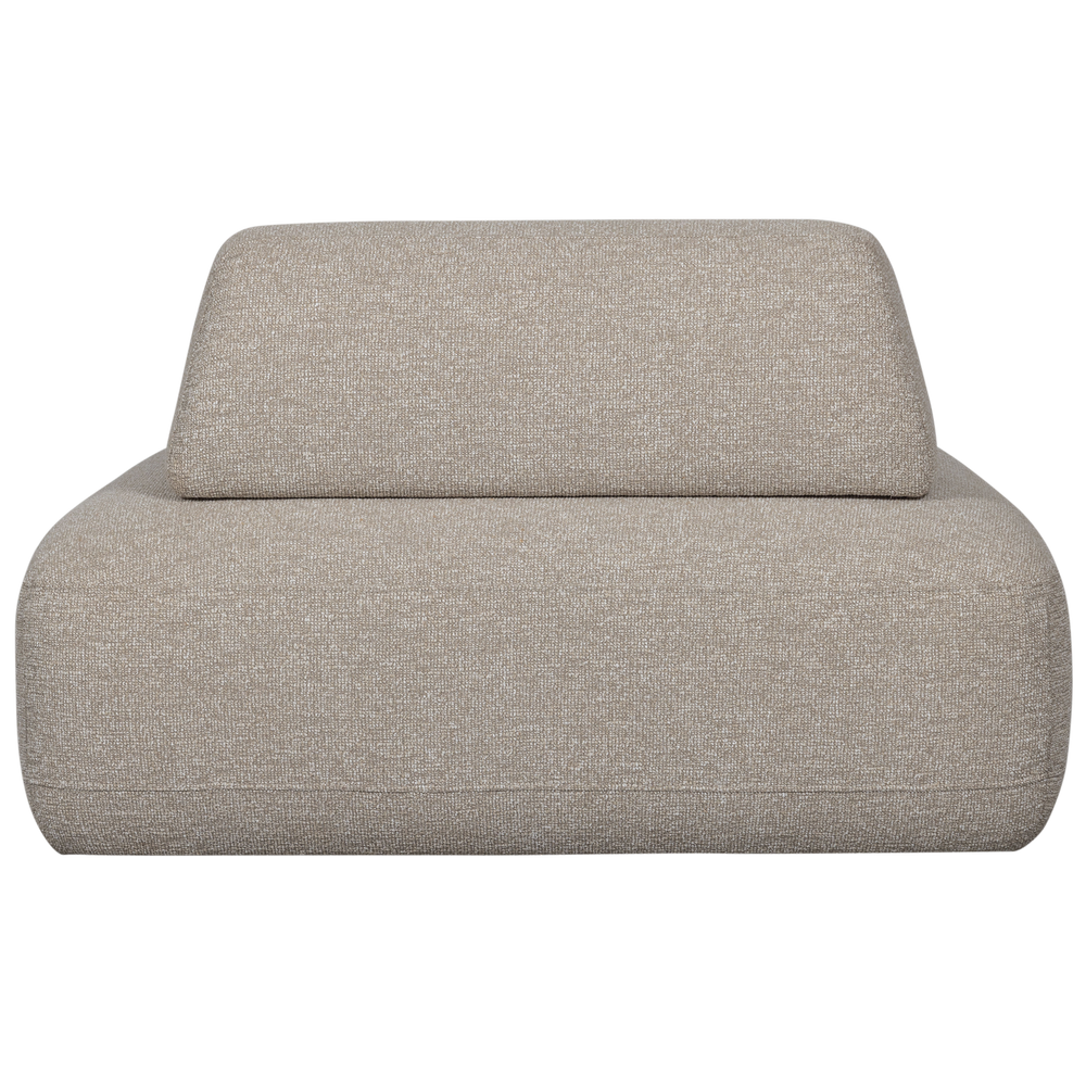STERCK FAUTEUIL MET VERPLAATSBARE RUGLEUNING BOUCLE NATUREL
